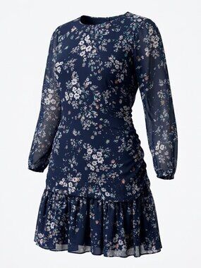 Shoshanna Ann Westminster Floral Ruched Dress Size 12